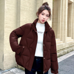 Suuruses lahtine pufjakk Talvine soe paks puuvillane mantel Korea stiilis &uuml;legabariidiline pealmine riietus XXXL veini