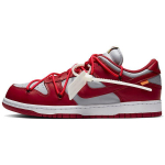 Off-White x Nike Dunk Low University Red Unisex tossud Wolf-Grey CT0856-600 38