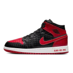 Air Jordan 1 Mid SS GS must + punane = Bred Kids Tossud Gym-Red White DM9650-001 36.5