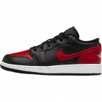 Air Jordan 1 Low GS Bred Laste tossud Must Varsity-Punane Summit-Valge 553560-067 36.5