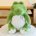 Uus Loov Armas Krokodilli Pl&uuml;&uuml;sist M&auml;nguasi T&uuml;drukunukk Padi Voodi Magav Nukk S&uuml;nnip&auml;evakingitus 35cm 0.42kg green