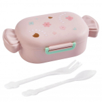 Virnastatav Bento Box Kaasaskantav armas multikas laste l&otilde;unas&ouml;&ouml;gikarp Kahekihiline toidu hoiukonteiner prillide karu termiline bentokarp kommi roosa v&auml;rv