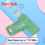 SanDisk 64GB otg usb type c M&auml;lupulk 128GB 256GB 512GB Ultra Dual GO OTG Pen Drive originaal sandisk usb M&auml;lupulk U Disk Type C telefoni S&uuml;learvuti jaoks 【64GB】 roheline