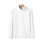 Meeste k&otilde;rge kaelusega aluss&auml;rk &uuml;hev&auml;rviline pikkade varrukatega &otilde;huke veniv top s&uuml;gis-talvise stiiliga aluskiht 3XL valge