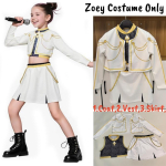 Laste K-Pop Deemonik&uuml;tid Zoey Rumi Mira Kost&uuml;&uuml;m Fantaasiakost&uuml;&uuml;m Cosplay Virtuaalne Idol Filmi Cosplay T&uuml;drukutele Laste Halloween Karneval as the picture-7T(Height 140cm) beige