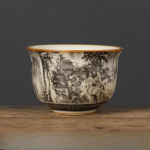 65ML Maastik Ru Ahju Meistertass Majapidamise Teetass K&auml;sitsi Valmistatud Teekauss Nuusutustass Teekomplekti Tarvikud Teekannud Tass Teed 65ML