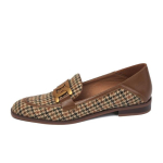 Naiste jalatsid Klassikalised Houndstooth Sleep On Madal kandilised kontsad Kingad Kontor Naised Pumps Vaba aeg Loafer kingad Naiste jalan&otilde;ud 39 punakaspruun
