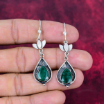 Smaragd 925 Prooviga Sterlingh&otilde;be K&otilde;rvar&otilde;ngad, K&auml;sitsi valmistatud V&auml;&auml;riskividega Ehted, Kingitused Naisele Uued K&otilde;rvar&otilde;ngad 2.36 Inches