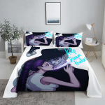 K-Pop D-Deemonik&uuml;tid 3D Digitaalne Lamevoodipesukomplekt Tr&uuml;kitud Magamistoa Voodilina Padjap&uuml;&uuml;r Voodipesukomplekt Kodu Kaunistamiseks 110X230cm(2Pcs)
