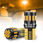 Marsauto T10 LED Positiontuli, DC 12 V S&otilde;idukile, 360 Kraadi Valgusjaotusega Klaas, T10-2 pieces-yellow kollane