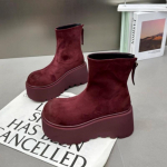 Platvorm Suede Naiste Pahkluuni Lumisaapad Mood Madalad Kontsad Kingad Naine Talv 2025 Trend Disainerbr&auml;nd Zapatillas Mujer 40 must