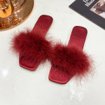 Korea stiilis &uuml;hev&auml;rvilised sulgedega sussid 2024 uued moekad pehme tallaga Kulumiskindlad Libisemiskindlad naiste suvised sussid 38 punane