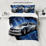 3 tk sportauto v&otilde;idus&otilde;idu prindiga voodipesukomplekt 1 tekikott + 2 padjap&uuml;&uuml;ri t&auml;idiseta, nahas&otilde;bralik, hingav, topistumisvastane 135x200cm UK Single&set