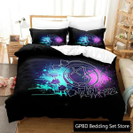 3D-prindiga Blink-182 Voodipesukomplekt Kahekohaline Twin King Tekikott Tekk Padjap&uuml;&uuml;rid Poistele T&uuml;drukutele T&auml;iskasvanute Magamistuba 70x133cm