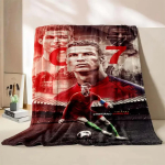 CR7 Ronaldo flanelltekk Moodne kaasaskantav kodu reisimine telkimine diivan piknikutekk 30x40in gray