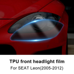2 tk Seat Leon 2005 2006 2007 2008 2009 2010 2011 2012 autole Esitulede Kaitsekile Esitulede TPU Kleebis L&auml;bipaistev gray