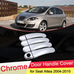 for Seat Altea 2004 2005 2006 2007 2008 2009 2010 2011 2012 2013 2014 2015 Chrome Door Handle Cover Trim Catch Car Accessories Altea 2004-2015