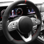 Libisemisvastane Must Suede Punutisega Roolikate Mercedes-Benz S-klassile W222 GLC A-klassile W177 C-klassile W205 E-klassile W213 Style 2