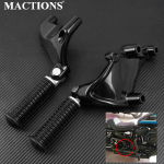 Mootorratta tagumised kaass&otilde;itja jalapulgad Mount Black Pedal For Harley Sportster Iron 883 1200 XL 48 72 SuperLow Rear Foot Rests