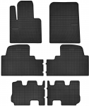 Dywaniki samochodowe gumowe do: Kia Sorento III 7 os&oacute;b (2015-2020) - czarne, dopasowane