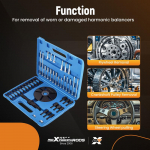 Harmonic Balancer Puller Removal & tall Tool Kit for  UNF 1/4 x 2-1/2&rdquo;, UNC 3/8&rdquo; x 3&rdquo;, UNC 3/8&rdquo; x 4-1/2&rdquo;, UNC 3/8&rdquo; x 2&rdquo;,
