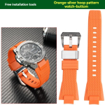 Casio GST-B400 seeria jaoks Kummist Veekindel Spordirihm Terasest S&uuml;damikuga Uuendatud Terasest R&otilde;ngamustriga Pandlaga Rihm GST-B400mm gray