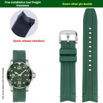 Longines Kangkas Fluoroelastomeerist Rihm L3.742 781 782 Must Sinine Seeria Kiirvabastusega Veekindel K&auml;ev&otilde;ruga Kellarihm 21mm