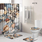 4 tk/komplekt pestav vannitoa libisemiskindel vaip kaas WC kate vannimatt du&scaron;ikardin 4078#1