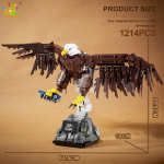HUIQIBAO1214 TK Kotka Mudeli Ehitusklotsid MOC Pistrik Loomade Seeria Klotsid Kokkupandav M&auml;nguasi Lastele DIY Kodu Laua Kaunistus with box