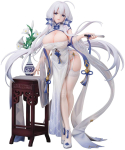 Kuulsusrikas Neiu L&auml;ikiv Soomus PVC ABS V&auml;rvitud Komplektne Kuju Azur Lane Lily Versioon. 1/7 & valge