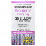 Natural Factors, Ultimate Probiotic Every Day for Women, KRW 25 miljardit, 30 k&ouml;&ouml;giviljakapslit