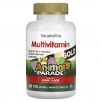 NaturesPlus, Source of Life Animal Parade Gold, Laste n&auml;rimistabletid, multivitamiini ja mineraalide toidulisand, looduslikud maitsed, 120 looma kujulist tabletti