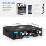 AK35 800W Kodune V&otilde;imendi 2 Kanaliga Bluetooth 5.0 Ruumiheli FM USB Kaugjuhtimispuldiga Mini HIFI Digitaalne Stereo V&otilde;imendi
