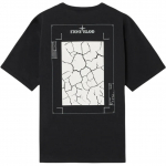 Stone Island SS25 Logo Tag Geomeetriline Pragu Prindiga Mugav &Uuml;mmarguse Kaelusega Madalate &Otilde;lgadega Puuvillane L&uuml;hikeste Varrukatega T-s&auml;rk Meeste T-s&auml;rgid K1S1521002RCS0137-V0029 M