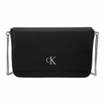 Calvin Klein Minimal Series Logo Kett Pol&uuml;ester ja Pol&uuml;uretaan &Otilde;lakott Crossbody Kott Naiste kotid Must 4K1027G-UB1002 Black