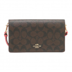 Kott Coach Anna 20 Kl&otilde;pskinnitusega Mitme kaardipesa ja sisemise lukuga taskuga Signatuur-s&uuml;nteetilisest nahast Sile nahk Crossbody kott V&auml;ike 3036-IMUOE Basic Set (Bag+Dust Bag)