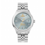 Vivienne Westwood kvartsikell roostevabast terasest k&auml;ev&otilde;ru sinine sihver naiste kellad h&otilde;bedane DWVV311LBLSL Regular Watch Box