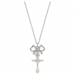 Vivienne Westwood Rigobetta Veetilk Kunstp&auml;rli Ripats Saturni Logoga Vibu Messingist Kaelakee Naiste kaelakee H&otilde;be 630203HG-02P699 Basic Packaging-Dust Bag+Box