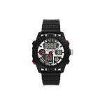 ARMANI EXCHANGEAE K&auml;ekell Elektroonilise mehhanismiga Silikoonrihm H&otilde;bedane sihver Meeste Kellad AX2960 Black Dial black
