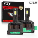 2 tk 60000 lm D3S LED-esitulepirnid D1S D2S D4S D8S D1R D2R D3R D4R D8R 140W Turbo CSP LED Kahekordne Vasktoru Valgusti BMW Benzile Canbus Esitulelatern 6500K D3S/D3R gray