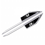2026 Kuuma For VOLKSWAGEN VW 2 tk 3D Metallist Auto Logo Poritiiva K&uuml;lgtiiva Embleem M&auml;rgid Kleebised For VW Rline R line Golf 7 MK7 Golf 6 M