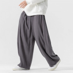 2026 Streetwear Meeste Laiad P&uuml;ksid Puuvillane Linane Vabaaja Haremip&uuml;ksid Mehelik &Uuml;lesuurusega Vintage L&otilde;tv Meeste Jooksusp&uuml;ksid M tumehall v&auml;rv