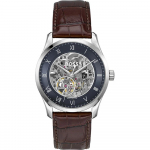 BOSS Principle Skelett Sinine Pruun Nahk Meeste Automaatne Kell 1514305 sinine