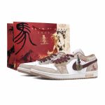 Jordan Air Jordan 1 Abrasion Resistant Low top Vintage Basketball Shoes Men's Beige 553558-169(Team413-) 41