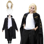 Sano Manjiro Cosplay Kost&uuml;&uuml;m Tikitud Tokyo T&auml;iskasvanute Peo Kultuurilava Sano Manjiro cosplay Manjiro Cosplay koos n [Kamihei Ryohin] Parukiga,