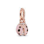 Pandora Lucky Pink Ladybug Ripats Unisex Ehted 387909EN160 Pink/Rose Gold