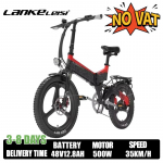 LANKELEISI G650 kokkupandav elektriline jalgratas 20-tollise rehviga 500W 48V12.8AH liitiumaku Elektriline jalgratas T&auml;iskasvanute linna-s&otilde;iduks E-bike 500W 48V12.8AH -RED