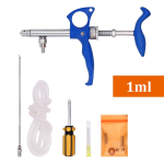 2ml Looma pidev s&uuml;stal Veterinaarne Kana Automaatne Vaktsiinis&uuml;stla Loomade S&uuml;stimise Annustusseade 0.75ml/1ml/2ml blue