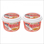 [Samyang] Buldak Ros&eacute; Klaasnuudlid 169,4g (2 pakki komplekt) - Laiad tasased nuudlid kreemja v&uuml;rtsika kastmega (K-Trend Food) 169.4g x 2cups