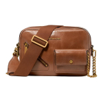 Michael Kors Bryant T&otilde;mblukuga Vintage Praktiline Moodne Nahast Crossbody Kott Meeste kotid Pruun 32S6AYTC6L-LUGGAGE Shopping Bag Set(Basic Set+Shopping Bag)